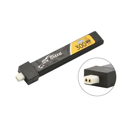 Akumulator Tattu 300mAh 3.8V 75C 1S1P HV LiPo BT 2.0 (5 SZTUK)