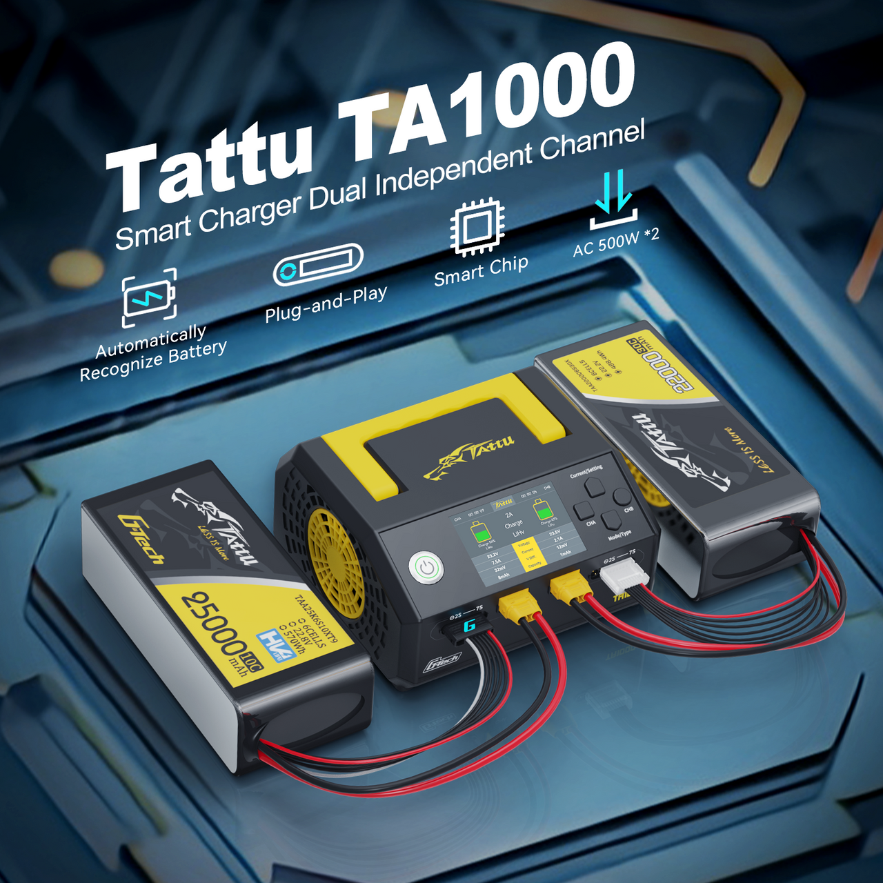 Ładowarka-Tattu-TA1000-G-Tech-Dual-channel