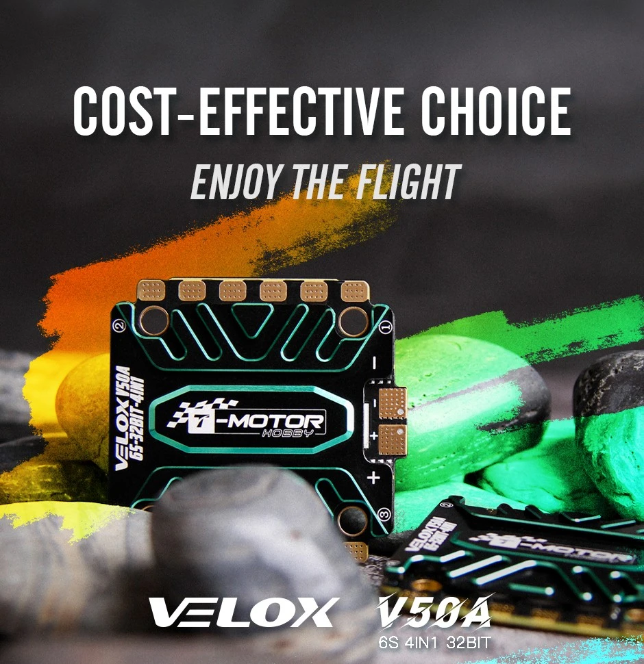 T-Motor-VELOX-V50A-3-6S-4in1-ESC