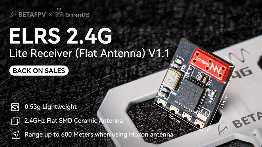 BetaFPV ELRS Lite Receiver 2.4G (Flat Antenna) V1.1