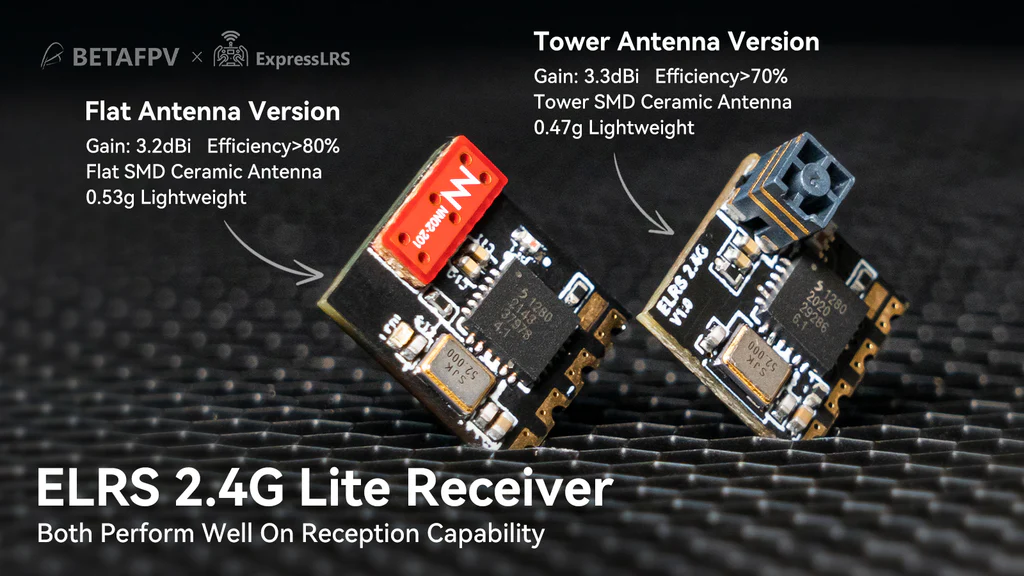 BetaFPV ELRS Lite Receiver 2.4G (Flat Antenna) V1.1