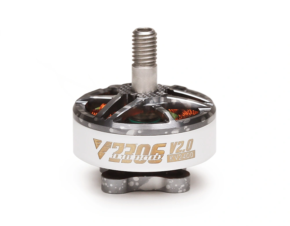 T-Motor VELOX V2306 V2 KV2400 Brushless Motor | White+Silver