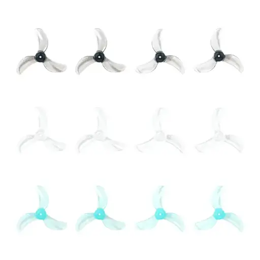 [01110018_4] 3-Blade Props 1.0mm Shaft (12PCS) | Multi Color